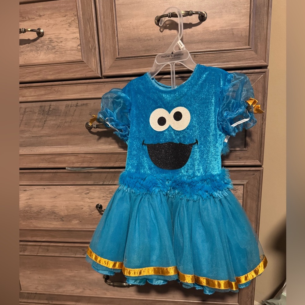 Cookie Monster Girls Costume Dress